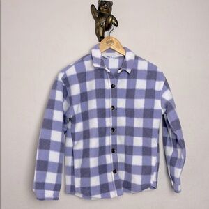 Cozy Plaid Button-Up DSG Shacket girls size M